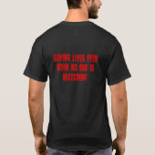 救っている救急医療隊員は…住んでいます Tシャツ (裏面)