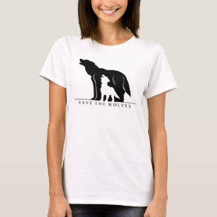 救って下さいオオカミ(白いver。)を tシャツ
