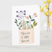 救の生活サンキューカードフローラ カード (黄色い花)