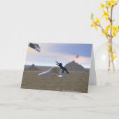 救われた挨拶状 カード (黄色い花)