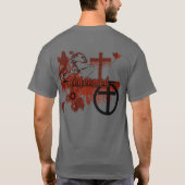 救われた - 羽根付き Tシャツ (裏面)