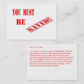 救われなければなりません! 目撃カード 名刺 (正面/裏面)