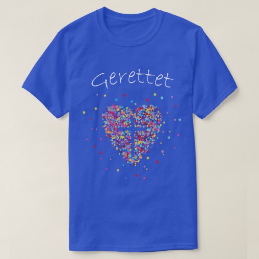 救イエス神の信仰クロスハート聖書 Tシャツ (デザイン正面)