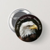 救イーグルズの日1月10日ホリデーボタン 缶バッジ (正面&裏面)