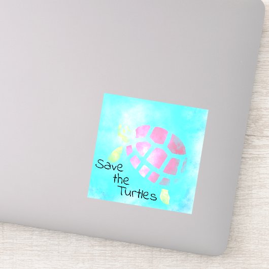 救ウミガメの水色 シール (詳細)