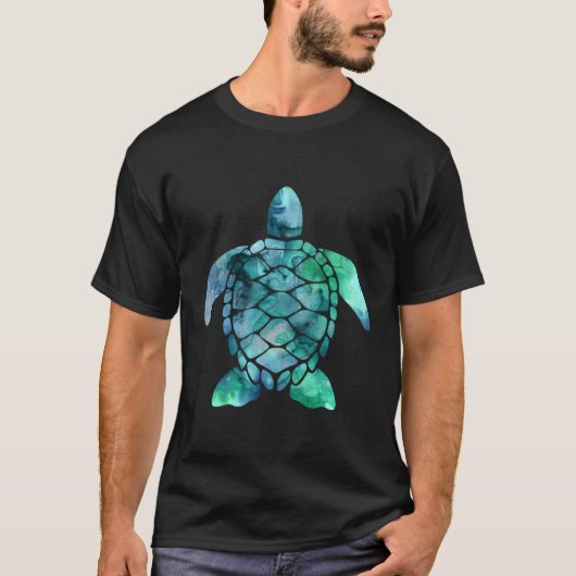 救ウミガメ海動物ウミガメ Tシャツ (正面)