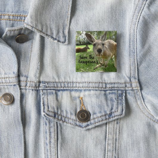 救カンガルー 缶バッジ (インサイチュ)
