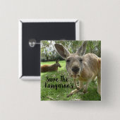 救カンガルー 缶バッジ (正面&裏面)