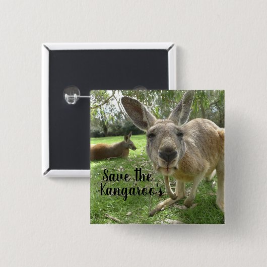 救カンガルー 缶バッジ (正面&裏面)