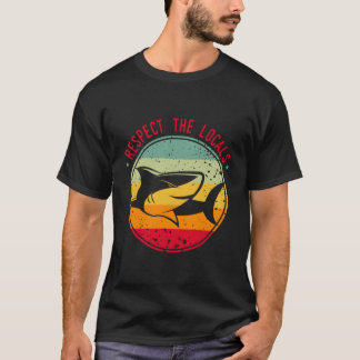救サメ海ビーチ権IはLを尊重 Tシャツ