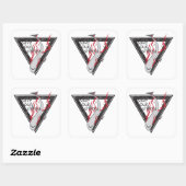 救サメSOSフローラ三角形 スクエアシール (シート)