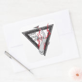 救サメSOSフローラ三角形 スクエアシール (封筒)