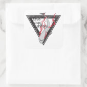 救サメSOSフローラ三角形 スクエアシール (バッグ)