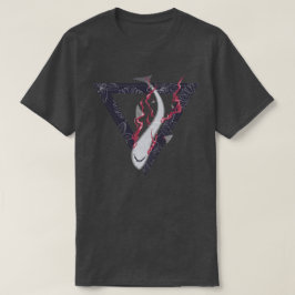 救サメSOSフローラ三角形 Tシャツ