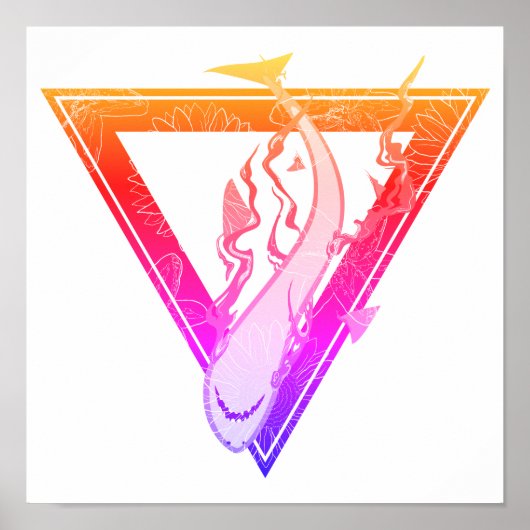 救サメSOS夏三角形 ポスター (正面)