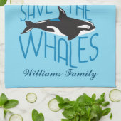 救ザクジラカスタム青 キッチンタオル (折り畳み)