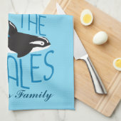 救ザクジラカスタム青 キッチンタオル (四つ折り)