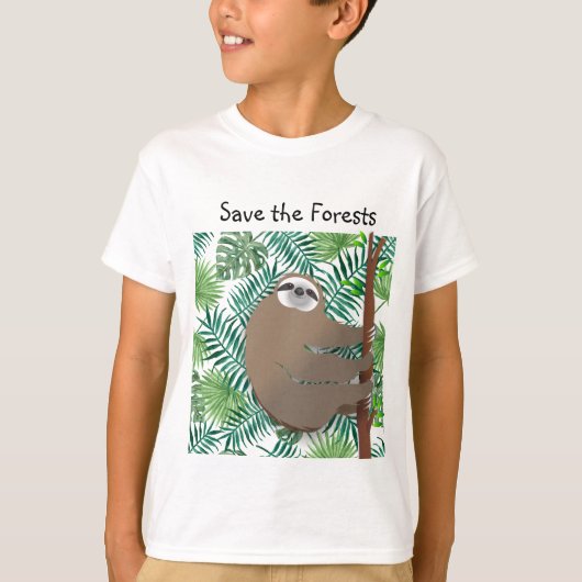 救ザフォレストスロース登山アツリーズツリーズ Tシャツ (正面)