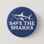 救ザメ 缶バッジ (正面)