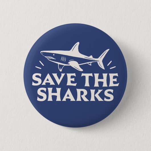 救ザメ 缶バッジ (正面)