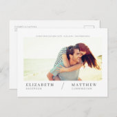 救シンプルデート・シック・カスタム写結婚真 ポストカード (正面/裏面)