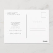 救シンプルデート・シック・カスタム写結婚真 ポストカード (裏面)