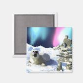 救シール！ハープシールマグネット マグネット (正面/裏面)