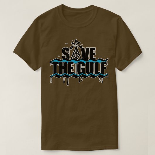 救ストップ湾掘削 Tシャツ (デザイン正面)