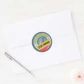 救ストップShaks Finning Stickers ラウンドシール (封筒)