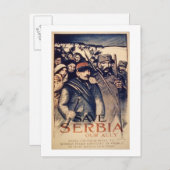 「救セルビア同盟国」、ポスター、1915年（リトボ） ポストカード (正面/裏面)