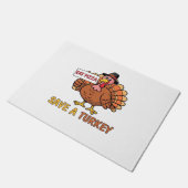 救ターク食べのおもしろいピザ ドアマット (アングル)