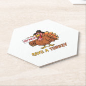 救ターク食べのおもしろいピザ ペーパーコースター (アングル)