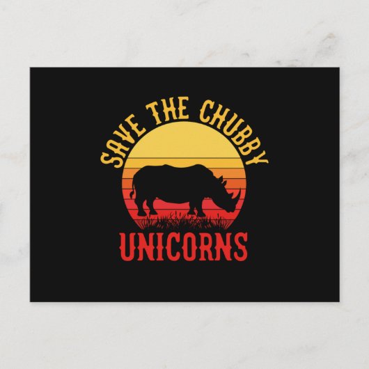 救チャビー・ユニコーンズ・ヴィンテージおもしろい・リノ 案内ポストカード (正面)