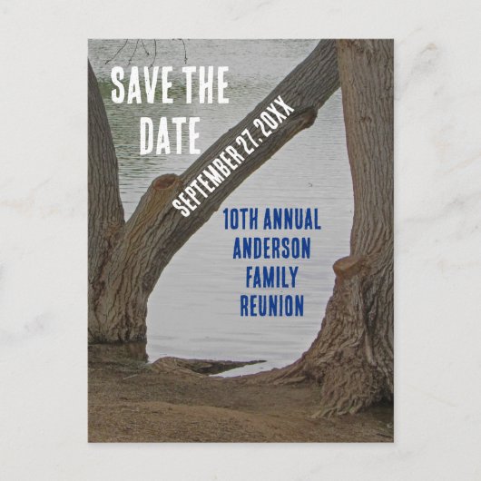 救デイトファミリー懇親会素朴レイクハウスバケーション ポストカード (正面)