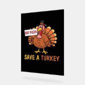 救トルコのピザッザ感謝祭おもしろいの アクリルサイン (傾斜)