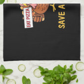 救トルコのピザッザ感謝祭おもしろいの キッチンタオル (折り畳み)