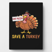救トルコのピザッザ感謝祭おもしろいの フォトプラーク (正面)