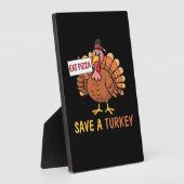 救トルコのピザッザ感謝祭おもしろいの フォトプラーク (側面)