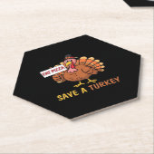 救トルコのピザッザ感謝祭おもしろいの ペーパーコースター (アングル)