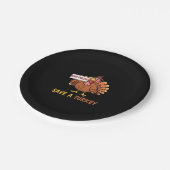 救トルコのピザッザ感謝祭おもしろいの ペーパープレート (アングル)