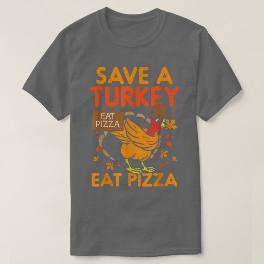 救トルコ食べのピザおもしろい Tシャツ (デザイン正面)