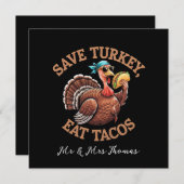 救トルコ食べ!感謝祭おもしろい。 招待状 (正面/裏面)