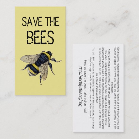 救ハチの背中の使い方に関す救済るヒント 名刺 (正面/裏面)