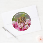 救ミツバチ受粉 ラウンドシール (封筒)