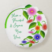 救メリーフローラの縁ど花 ラウンドクッション (裏面)