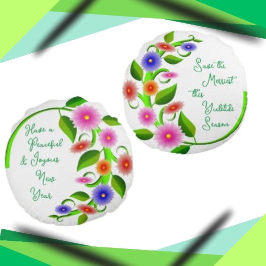 救メリーフローラの縁ど花 ラウンドクッション