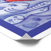 救リーフハッピーフィッシュポスター ポスター (角)