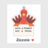 救七面鳥の友人が感謝祭の家族 シール (シート)