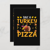 救七面鳥ピザ 招待状 (正面/裏面)