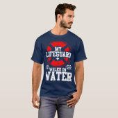 救世主は水の上を歩く キリスト教 ふざけたデザイン Tシャツ (正面フル)